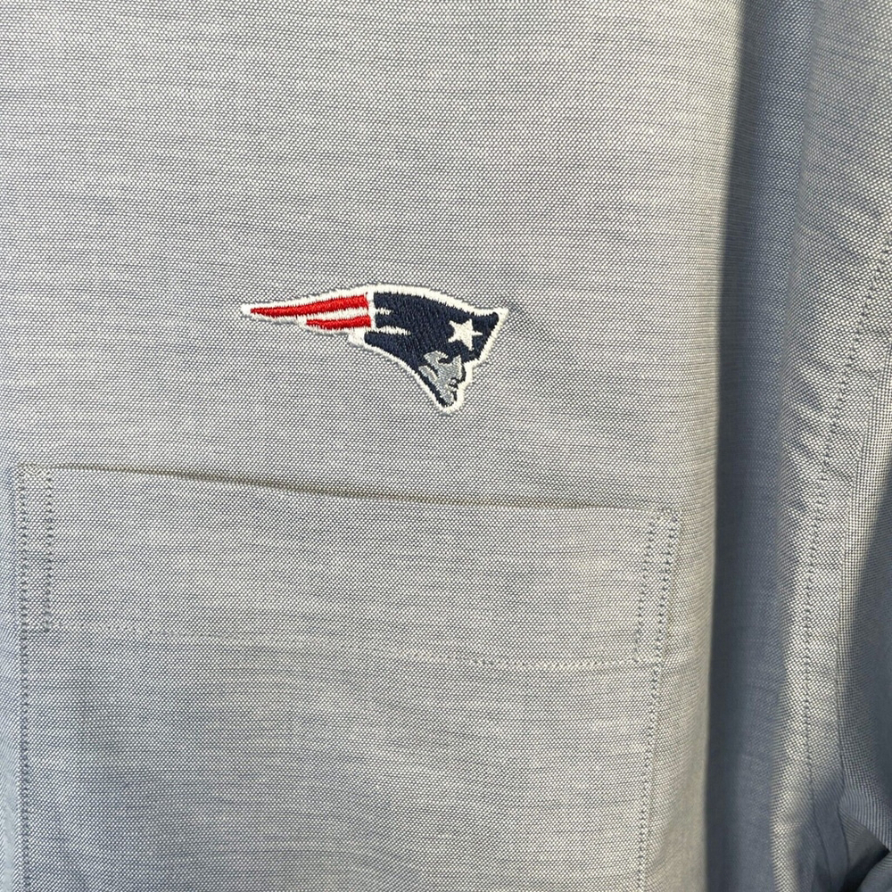 MENS New England Patriots Cutter & Buck Big & Tall 1XB Long Sleeve Shirt NWT - Picture 3 of 11